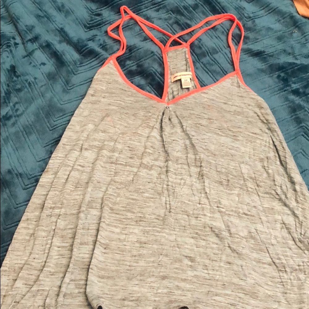 Blue/black tank top